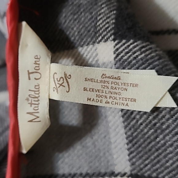 Matilda Jane Plaid Check it Twice Winter Coat XS - Picture 13 of 15